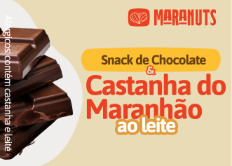 Snack de Chocolate & Castanha do Maranhão ao Leite